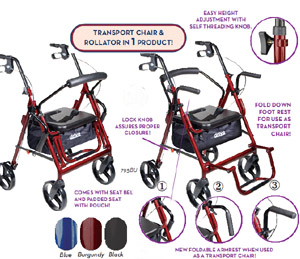Duet Transport Chair/Rollator